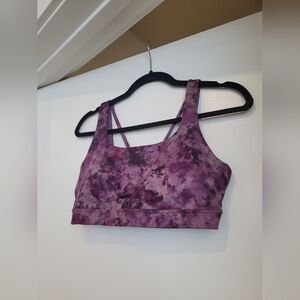 Athleta Exhale Purple Tie Dye Sports Bra Small